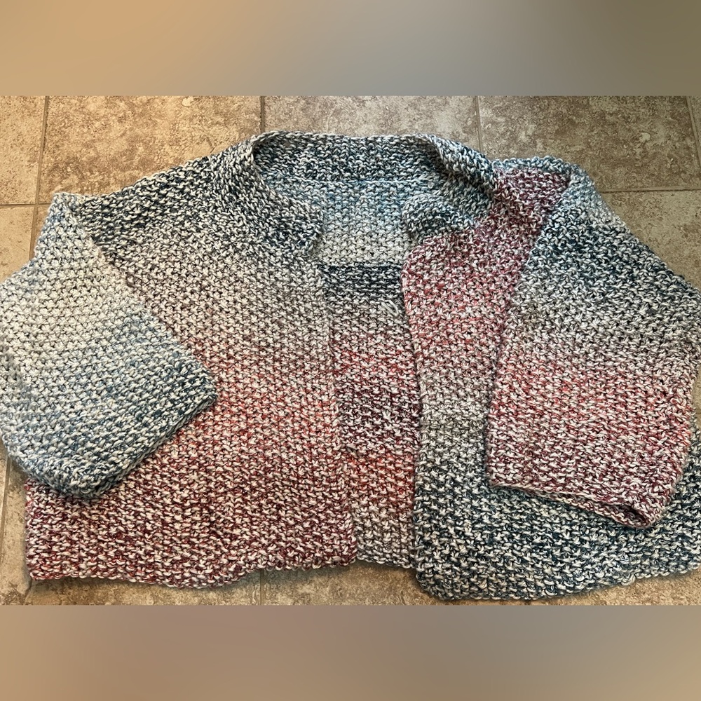 Hand knit shrug cardigan